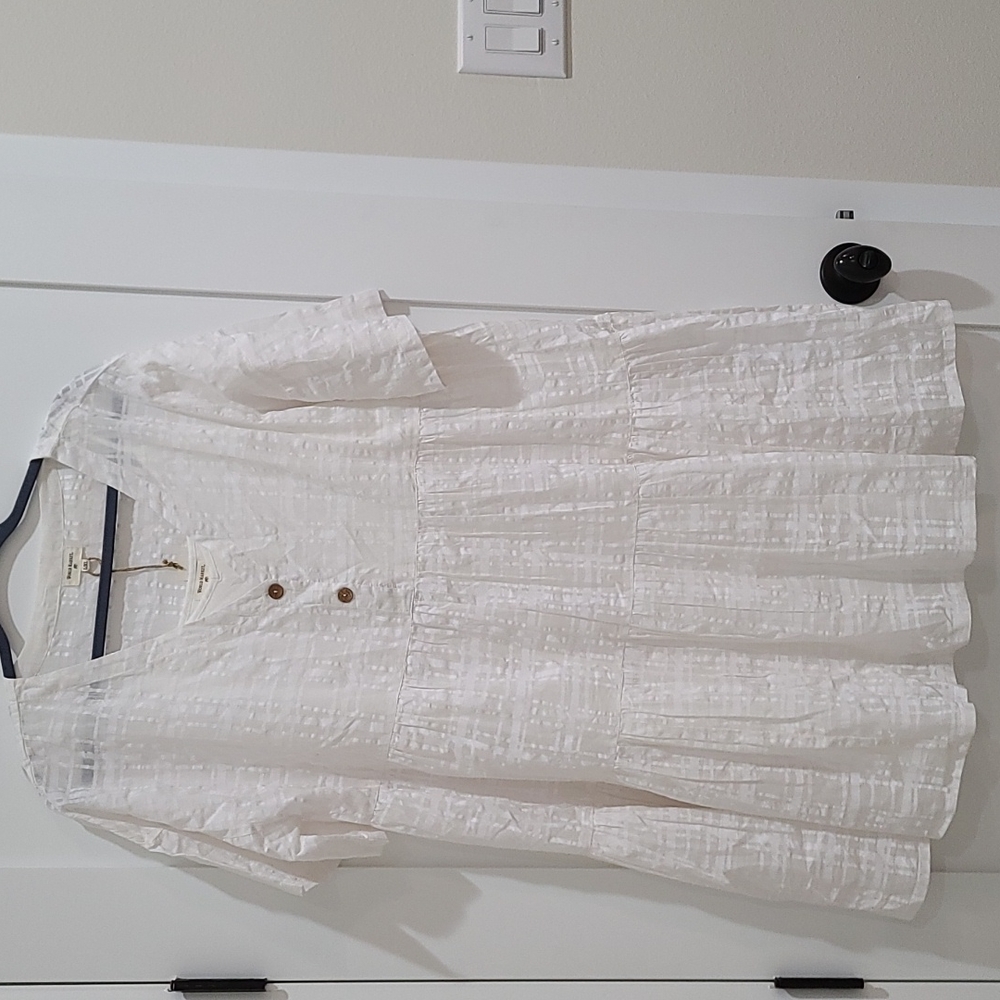 World Market cute ivory Dress with slip
